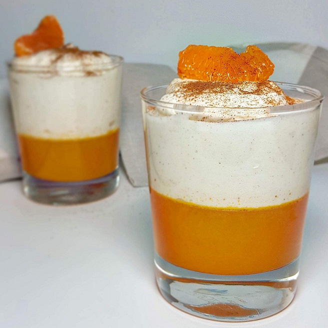 Mousse all’Arancia e Cannella con gelatina di Mandarino